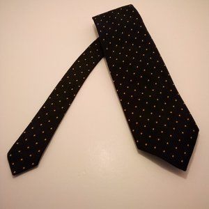 Lee Allison Black and Gold micro dots polyester tie
